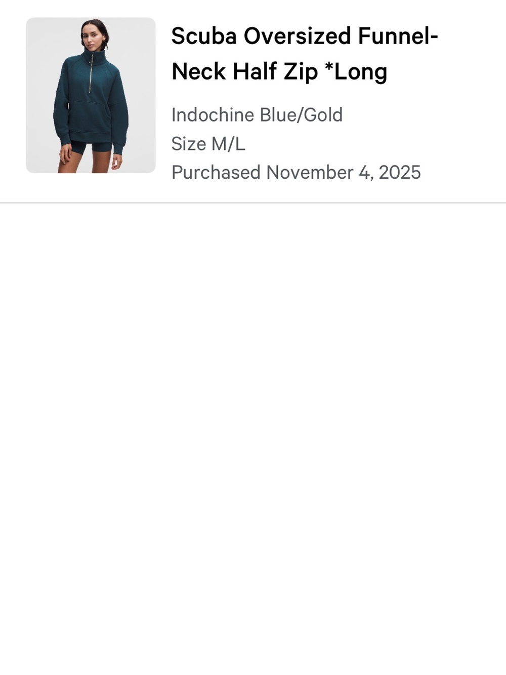 lululemon athletica Scuba Half-Zip Pullover Indochine M/L - Picture 5 of 5